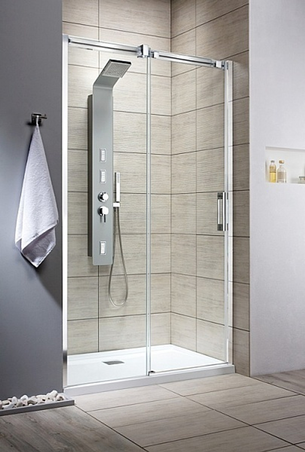 Душевая дверь Radaway Espera DWJ L 120x200 см. левая, профиль хром, стекло прозрачное 380112-01L