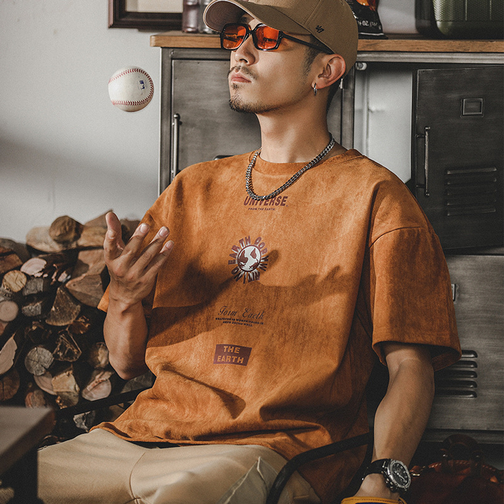 Американская ретро футболка мужская футболка с короткими рукавами