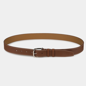 Женский ремень 35мм из кожи теленка, коричневого цвета