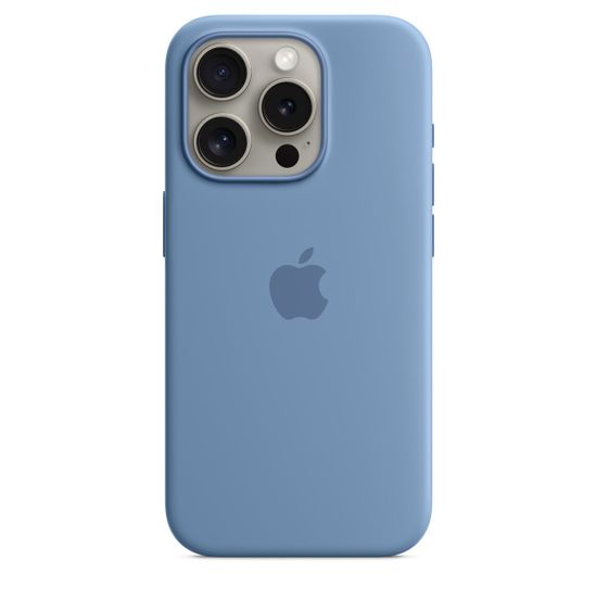 Apple Silicone Case with MagSafe iPhone 15 Pro Winter Blue (Синий)