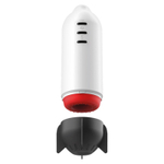 Автоматический вибромастурбатор 29см с режимами сжатия JamyJob Rocket Masturbator White