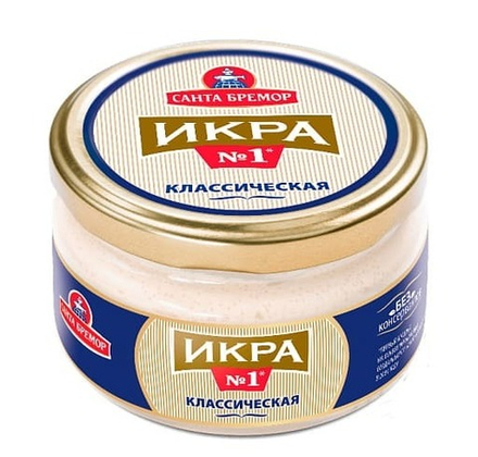 Икра Деликатесная 180г. Классическая Санта Бремор