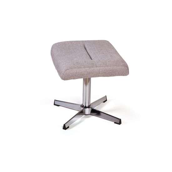 Кресло качалка с вращением и оттоманкой ANDREA цвет серый