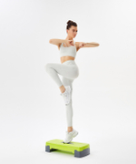 БЕЗ УПАКОВКИ Степ-платформа фиксирующаяся STARFIT SP-103 65х26х15 см, 2-х уровневая, лаймовый