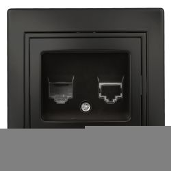 Розетка Intro Plano 1-302-05 телефонная RJ11, IP20, СУ, антрацит