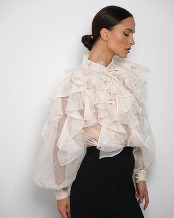 Блуза "На романтичном" из богемского кружева