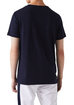 Футболка мужская теннисная Lacoste Sport Crocodile Print Jersey T-shirt - navy blue