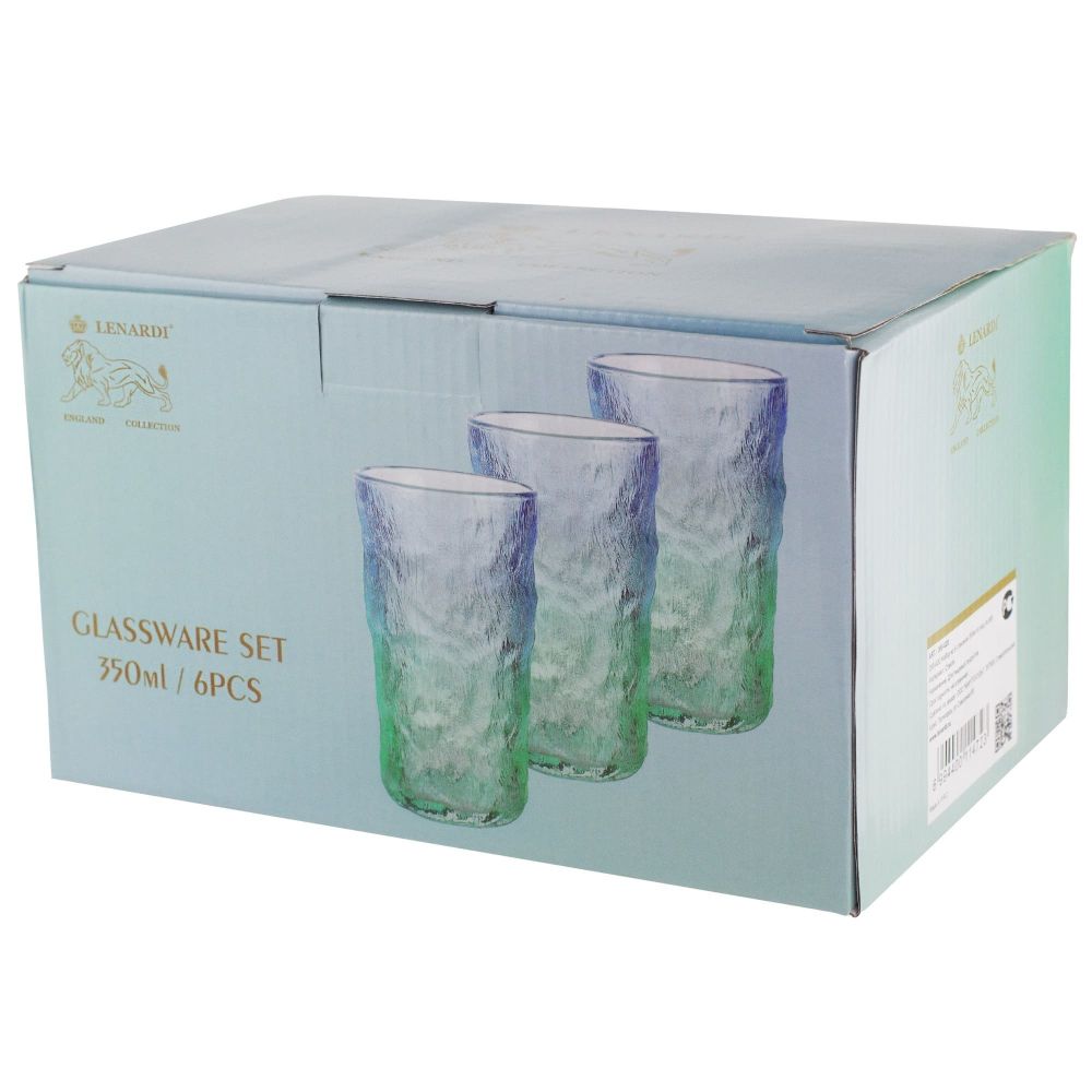 Lenardi 200-020 Набор из 6 стаканов 350мл в под.уп.(х8)Стекло