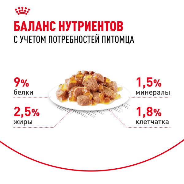 Пауч Royal Canin Sterilised для взрослых стерилизованных кошек, мелкие кусочки в желе