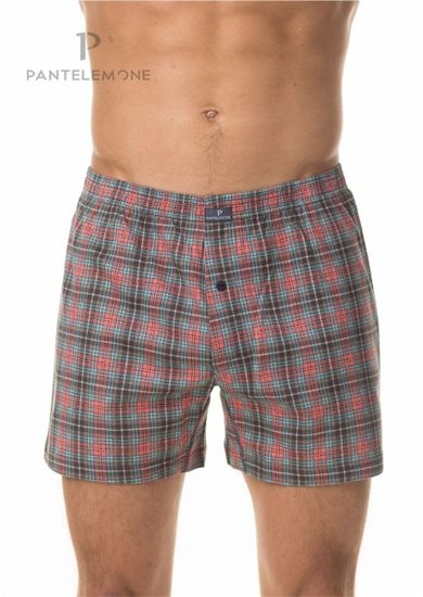 Трусы мужские семейные Pantelemone PMB-419, клетка сине-красная