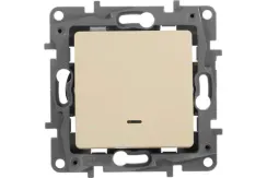 Выключатель Legrand Etika 1-клавишный с индикатором проходной слоновая кость 30180