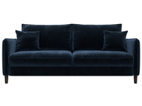 Диван прямой Лига-064 НПБ ВЕЛЮР TOWER 13 синий