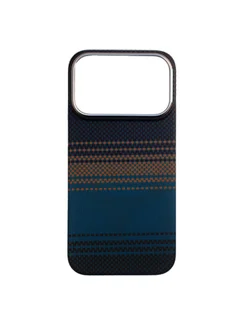 Карбоновый чехол для IPhone 17 Pro with MagSafe ночной синий (Night Blue)