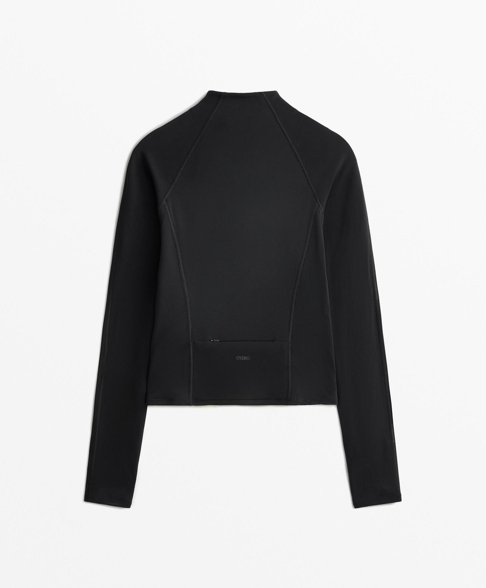 Oysho Легкая и теплая высокотехнологичная куртка Running, черный