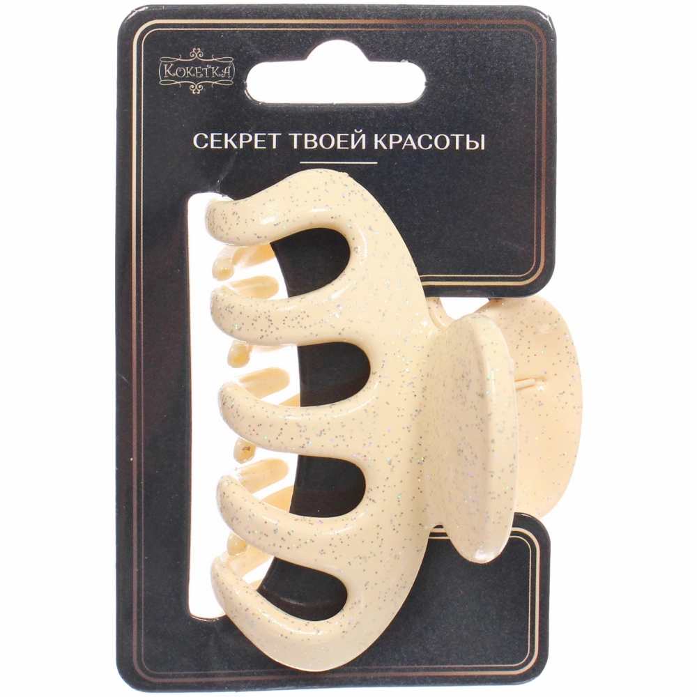 Заколка - краб для волос «AKS - MANTANA», микс 6 цветов, классика, 7*3см