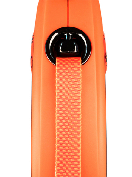 Поводок-рулетка Flexi XTREME S. Лента 5 м. для собак до 20 кг. Оранжевый
