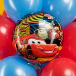 Шар (18''/46 см) Круг, Гоночные машинки, 1 шт. в уп.