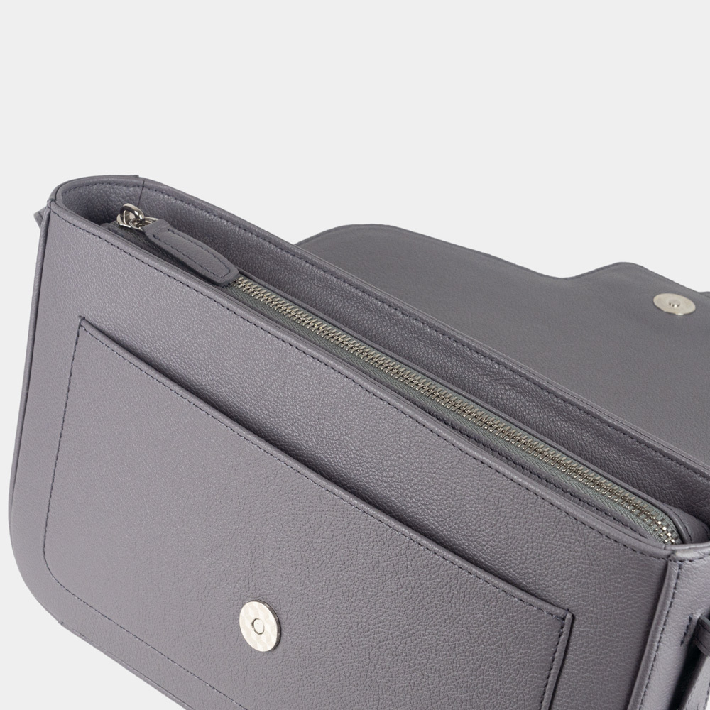 Сумка Universel из кожи теленка, серо-фиолетового цвета