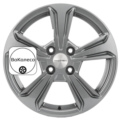 6x15/4x100 ET48 D54,1 KHW1502 (Rio/Solaris) Gray Khomen Wheels