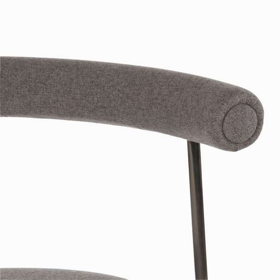 Барный стул Rider, серая ткань, ножки хром