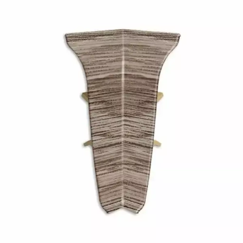 Угол внутренний для плинтуса ПВХ Aberhof 60мм, 8014 Дуб Арктический (2 шт)