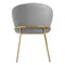 Стул Lime, серый микровелюр с золотыми ножками