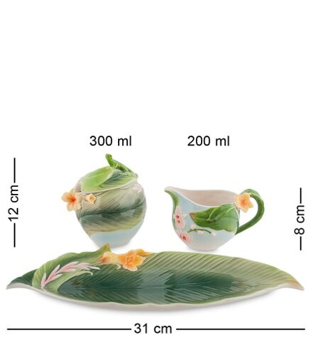 FM-04/ 4 Набор сахарница и молочник «Тропики» (Pavone)