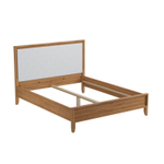 Кровать «Бридж» 160х200 с мягким изголовьем браун/белый лак