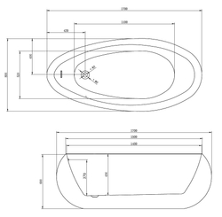 Акриловая ванна ABBER AB9243