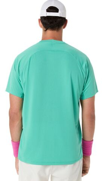 Мужская теннисная футболка Asics Game Short Sleeve Top - aurora green