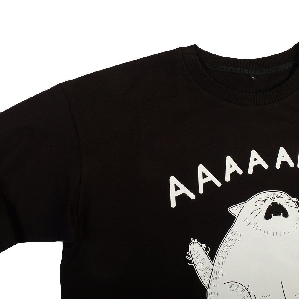 Лонгслив Кот ААААААА Черный