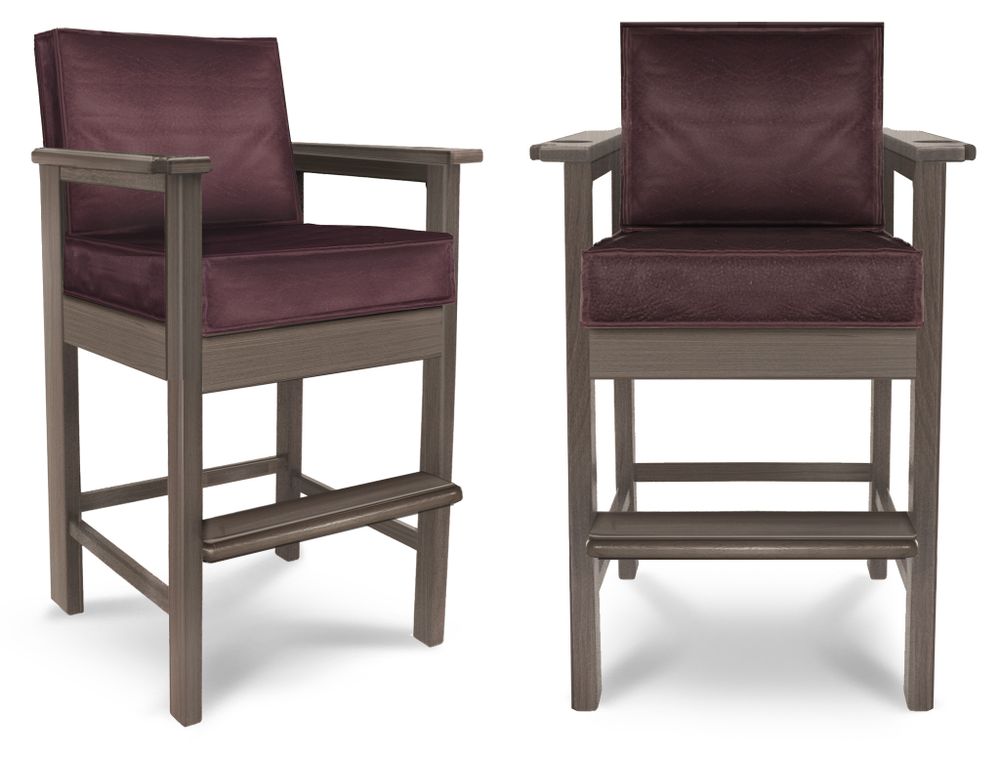 Стул бильярдный Victory (Grey_bristol,Винилискожа Mahogany,Винилискожа (Mahogany) цвет № 202)