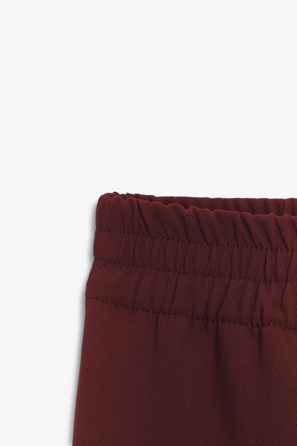 ZARA ШИРОКИЕ БРЮКИ С КОНТРАСТНОЙ СТРОЧКОЙ, ЧЕРЕПИЧНЫЙ