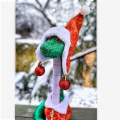 Игрушка ручной работы «Змейка новогодняя» / 26 - 27см