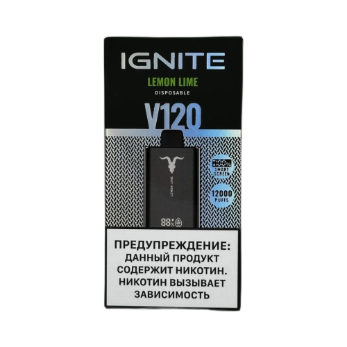 Одноразовая электронная сигарета Ignite V120 Lemon Lime (12000 затяжек)