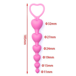 Анальные шарики Оки-Чпоки, Soft touch silicone, d= 11-32 мм, h= 140 мм, розовый