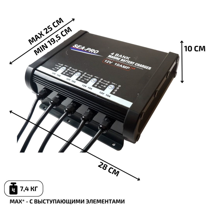 Зарядное устройство ТЕ4-0333С (4х12В AGM/LEAD-ACID/LiFePo4)
