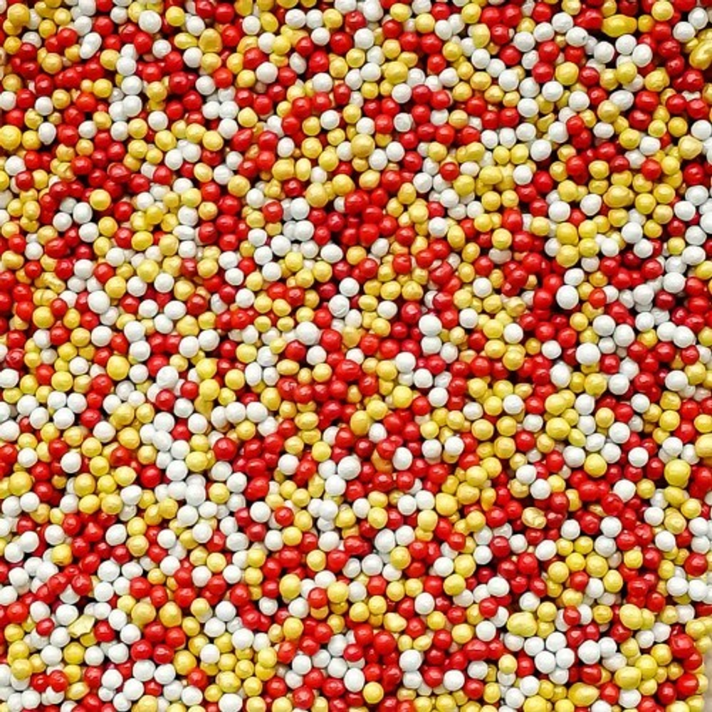 Посыпка шарики бордовые/золотые/серебряные перламутровые 1мм 100 гр