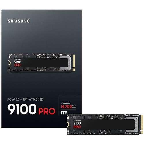Жесткий диск SSD M.2 1Tb Samsung 9100 PRO, 14700/13300MBs, 2600000 IOPS, TLC 3D-NAND, PCI-E Gen5 x4 (MZ-VAP1T0BW)