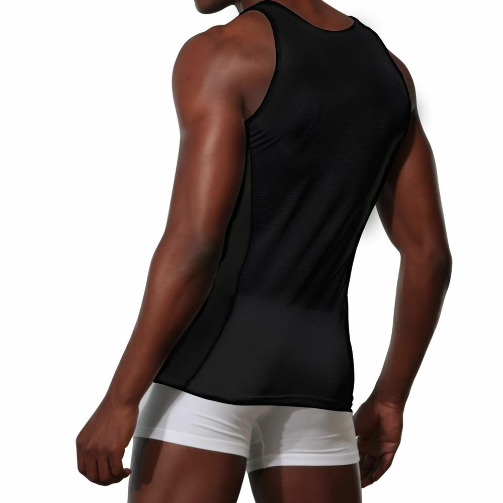 Мужская майка черная в сетку Doreanse 2310