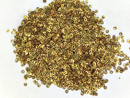 Пайетки металлические д2мм античное  золото темное