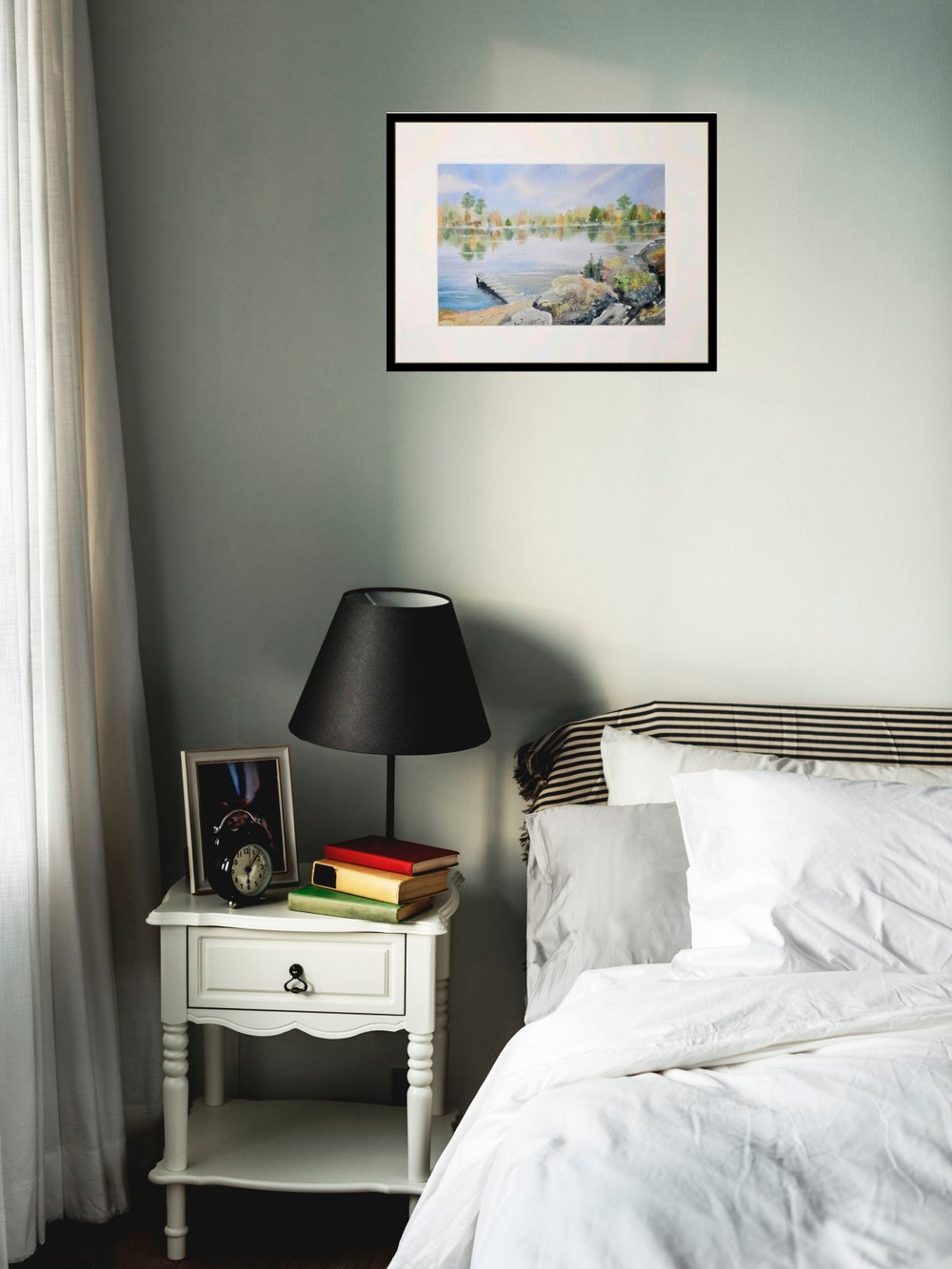 Картина авторская акварельная в паспарту 30х40 см на стену для интерьера "Карелия"