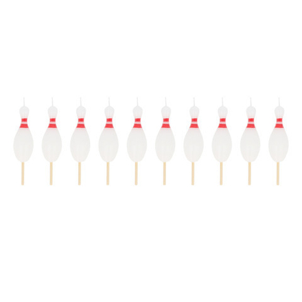 Свечи "Боулинг" 10 шт. (7,6 см)