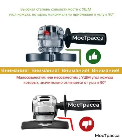 Пылеотвод для болгарки УШМ 125, 115, 150. Пылеуловитель усиленный, с зажимами. Насадка для сбора пыли.