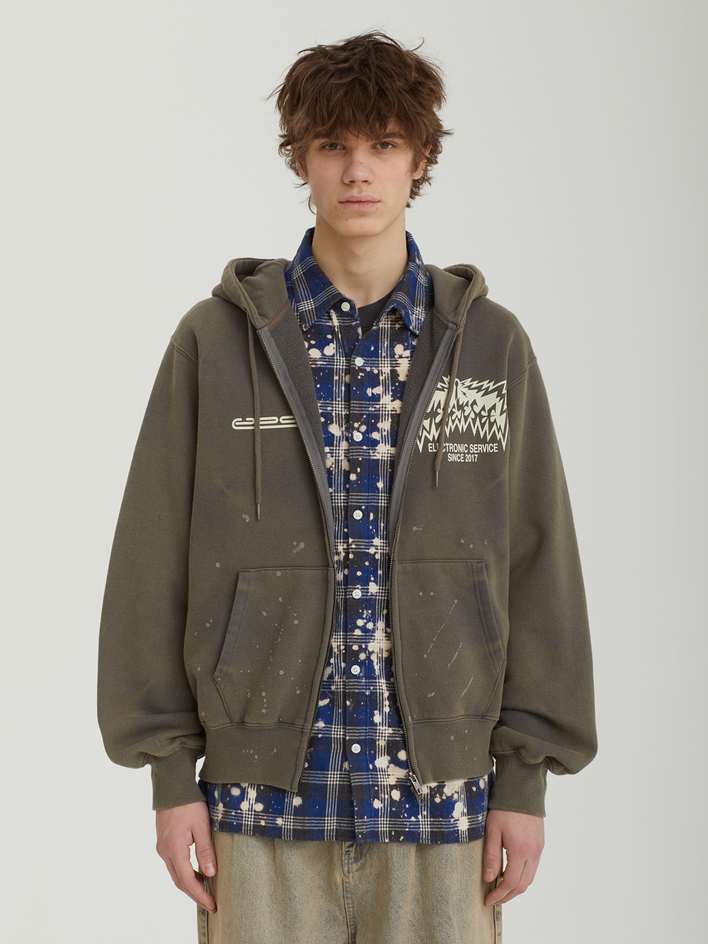 Мужская Толстовка Y.e.s Painted Zip Up