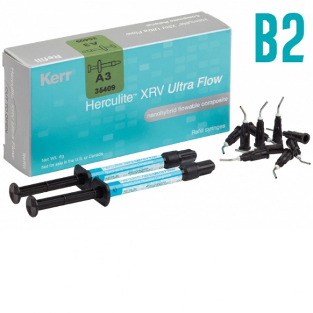 Herculite XRV Ultra Flow цв.B2 (2шпр.х2г, насадки-20шт.)