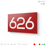 Номер на дверь 626, табличка на дверь для офиса, квартиры, кабинета, аудитории, склада, красная 120х70 мм, Айдентика Технолоджи