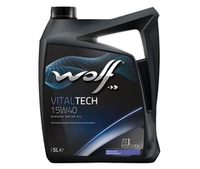 Масло моторное минеральное Wolf VitalTech 15W40 5 л