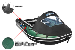 Лодка ПВХ STORMLINE Adventure Extra 360 + 2х-тактный лодочный мотор NISSAN MARINE NS 15 D2 S