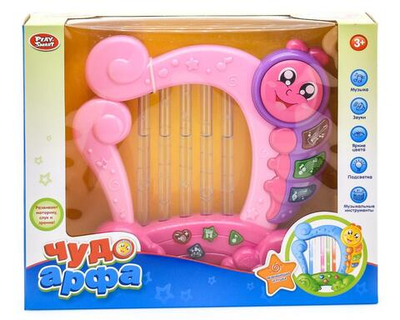 Арфа на бат. 28,5*8,5*23,5см, звук, свет, коробка